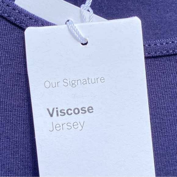 Eileen Fisher Viscose Jersey Sleeveless Dress in Midnight Size SP - Picture 6 of 9